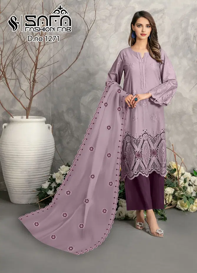 Safa Fashion Fab 1271 Colours Viscose Readymade Pakistani Suit Wholesale Shop In Surat
